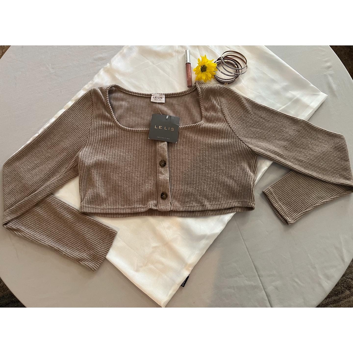 Long Sleeve Cropped Cardigan